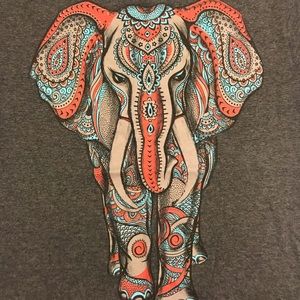 Henna Elephant women’s Small T-shirt